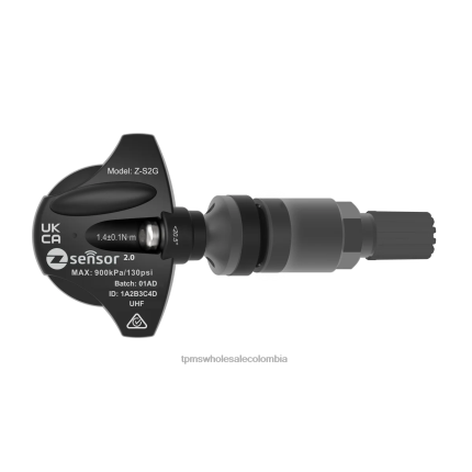 Holden oe sensor tpms de repuesto - oe p/n 95712232, 13598773 frecuencia 433mhz TPMS Sensor Colombia 46BV53 vástago de válvula de metal - gris oscuro